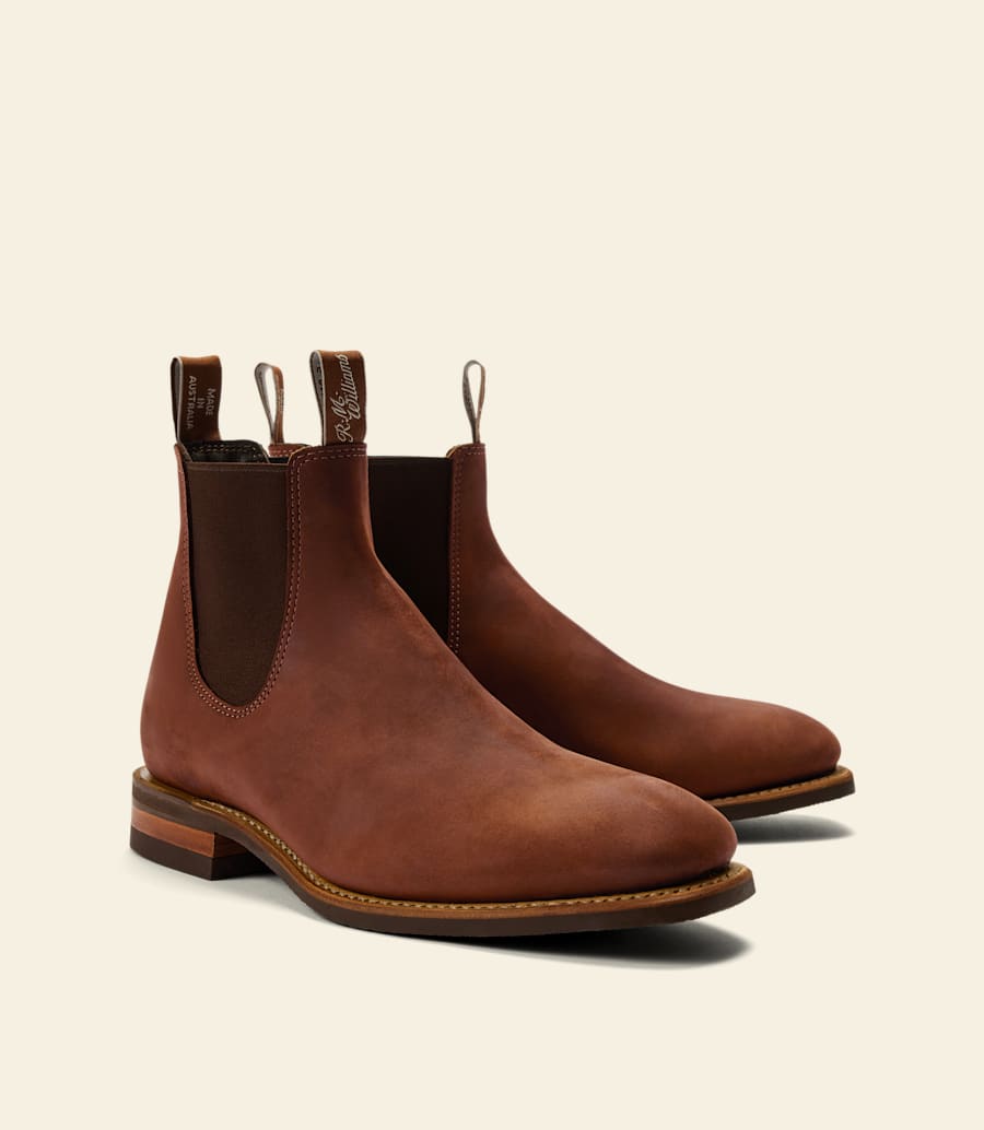 bottes tambo – cuir nubuck huilé à lécorce