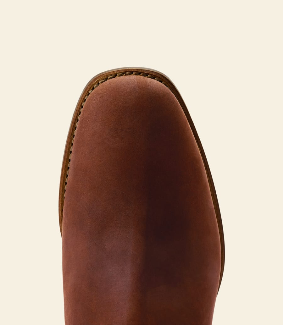 bottes tambo – cuir nubuck huilé à lécorce