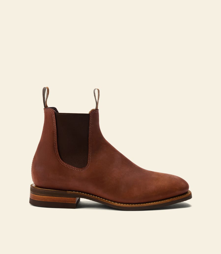 bottes tambo – cuir nubuck huilé à lécorce