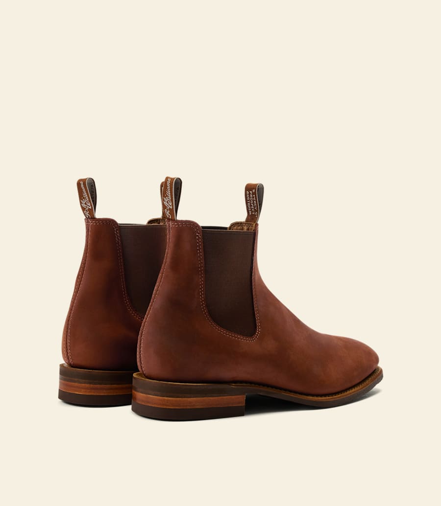 bottes tambo – cuir nubuck huilé à lécorce