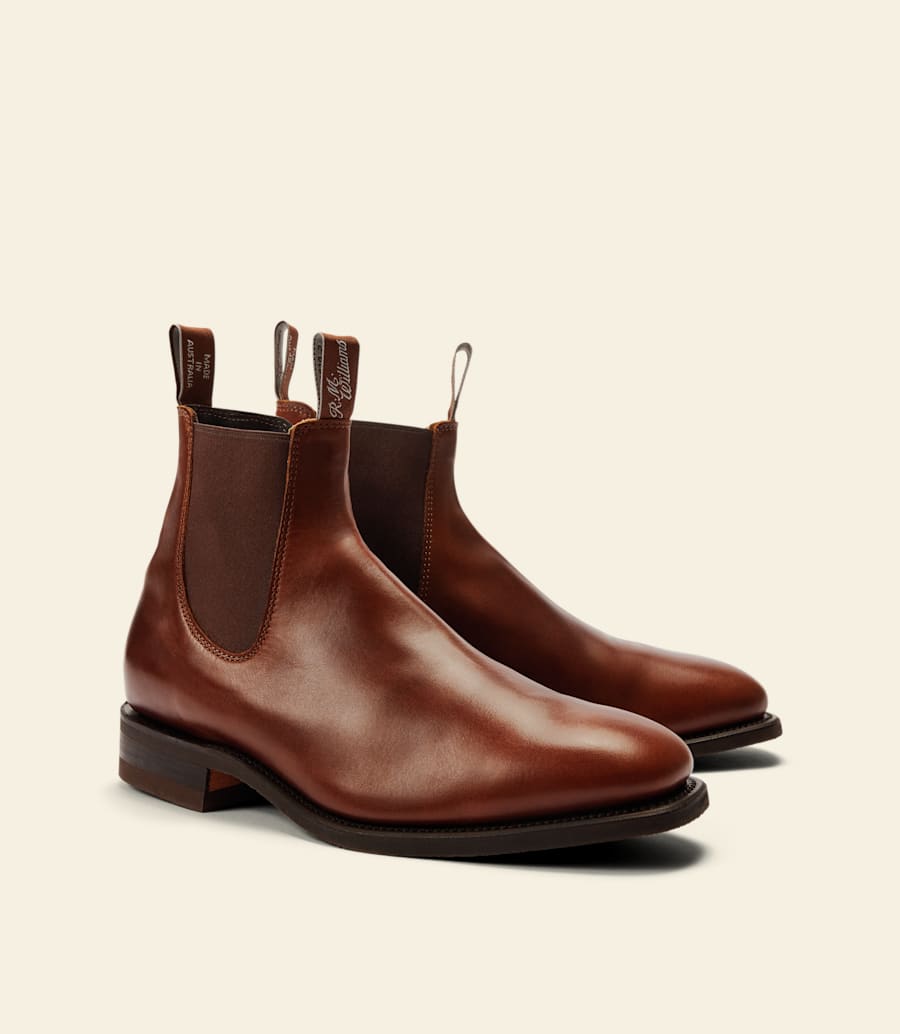bottes tambo – cuir pull-up marron moyen