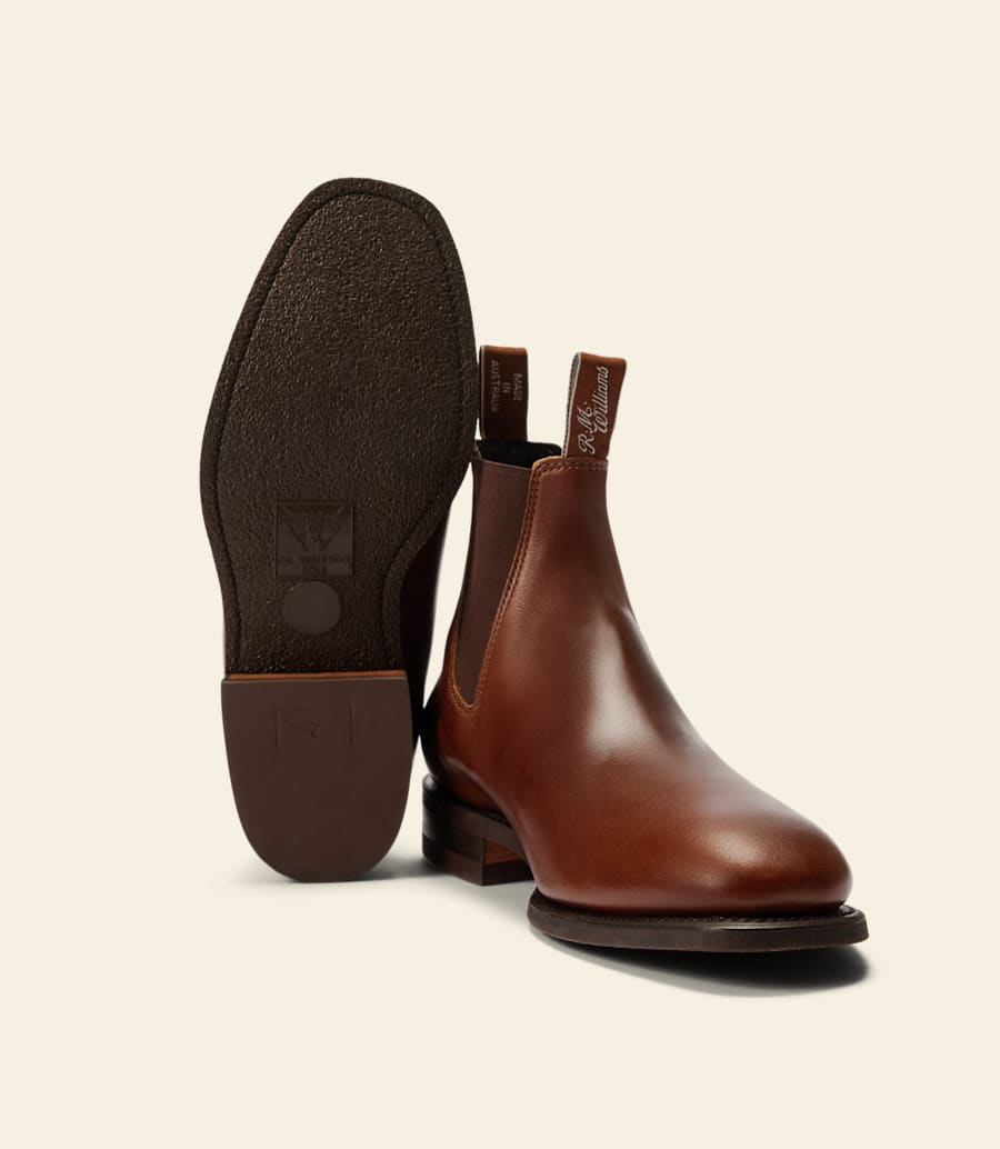 bottes tambo – cuir pull-up marron moyen