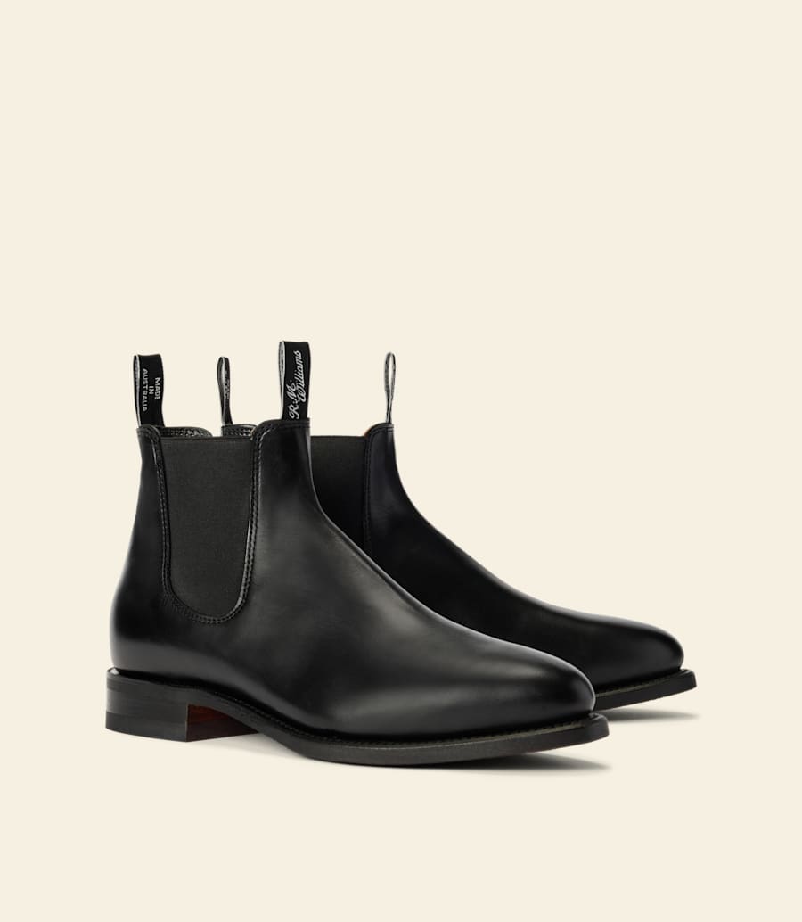 bottes macquarie – cuir noir pull-up