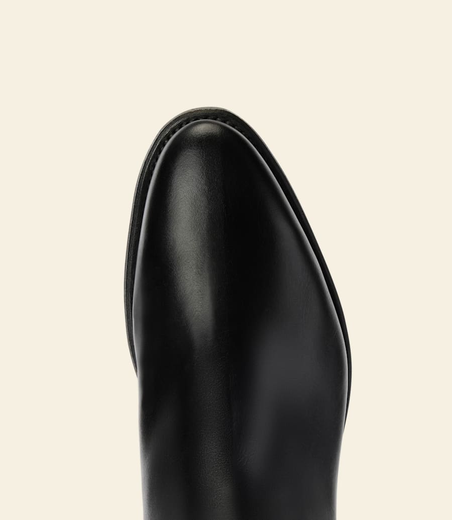 bottes macquarie – cuir noir pull-up