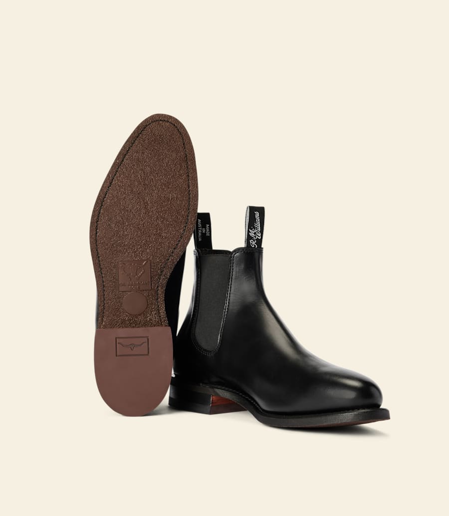 bottes macquarie – cuir noir pull-up