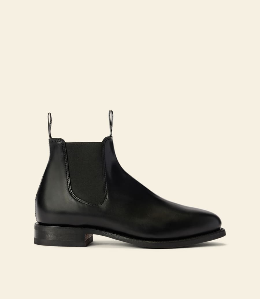 bottes macquarie – cuir noir pull-up
