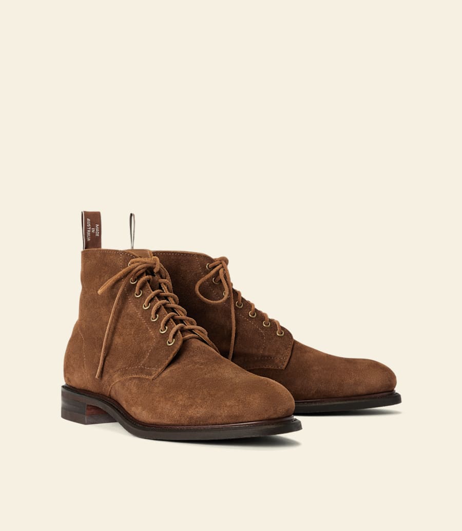 bottes urban turnout – cuir suédé ciré gingembre