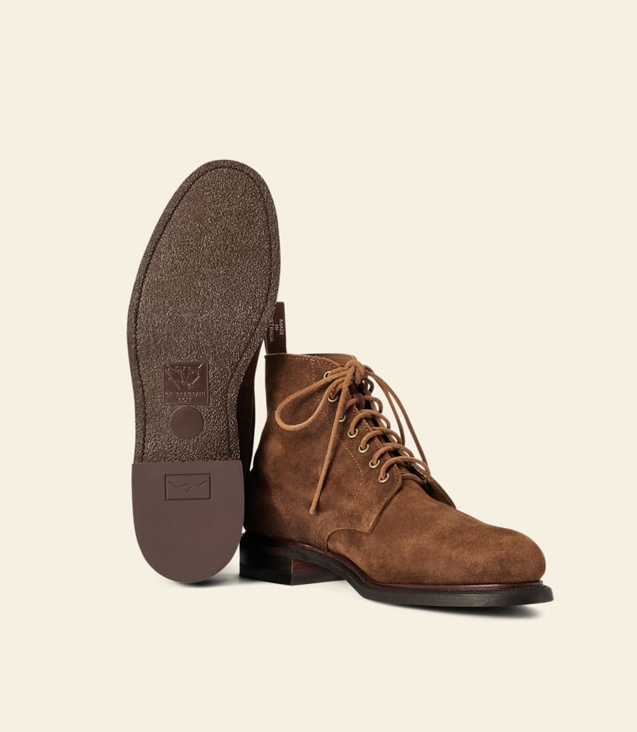 bottes urban turnout – cuir suédé ciré gingembre