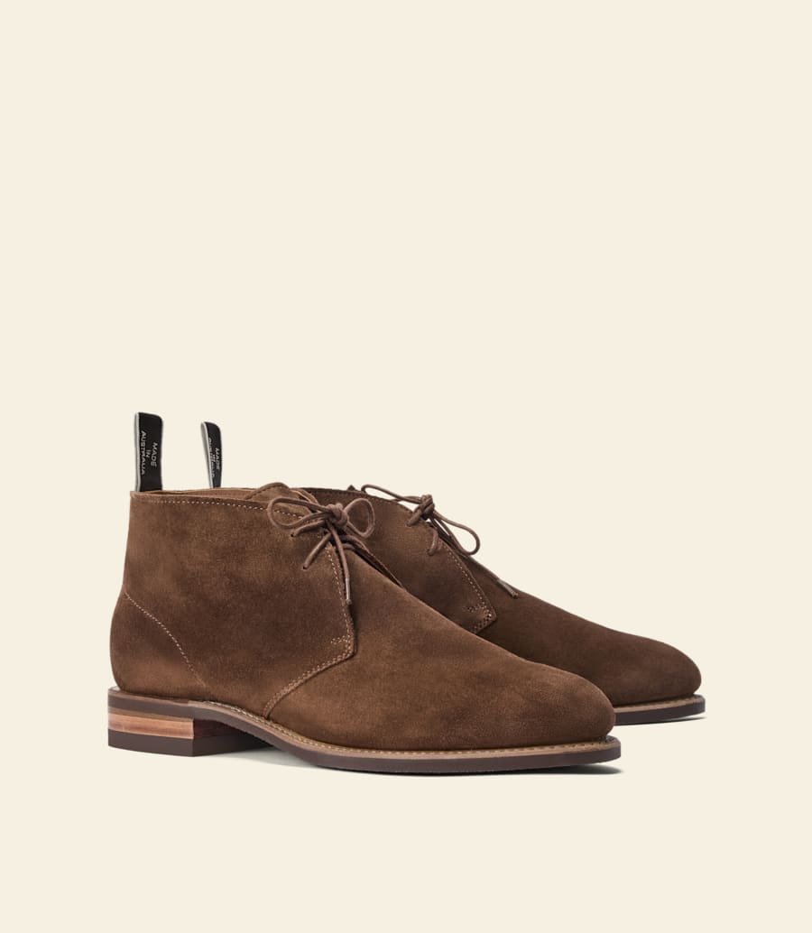 bottine désert turnout – cuir suédé marron