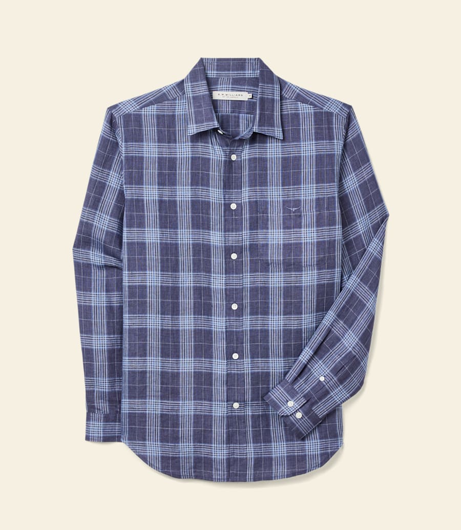 robe en lin à carreaux chemise