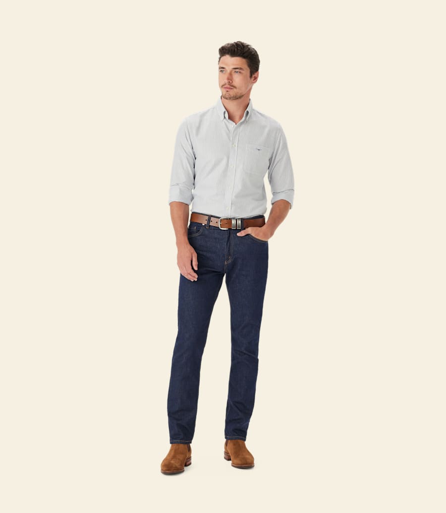 chemise à rayures oxford classique