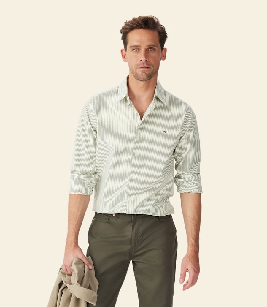 chemise à rayures en popeline sommers