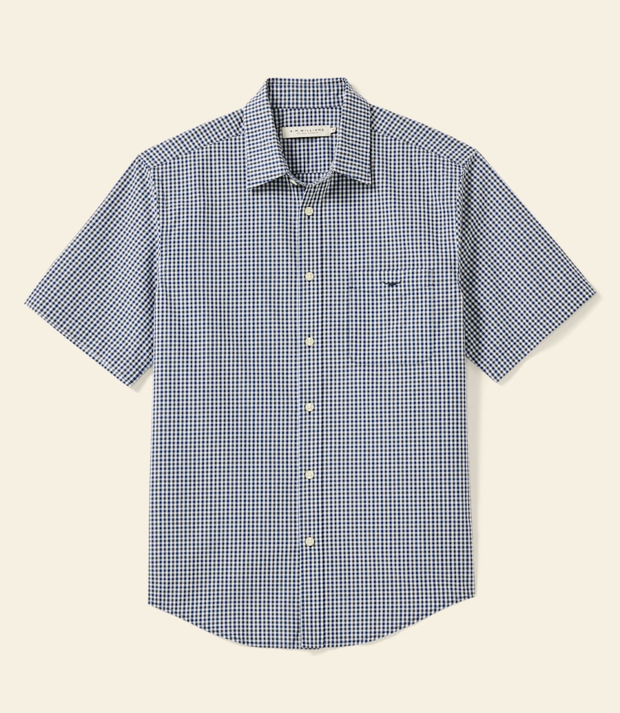 chemise classique en popeline à carreaux