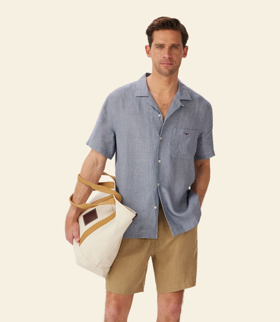 chemise de villégiature en lin newman