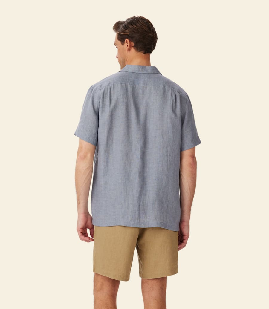 chemise de villégiature en lin newman