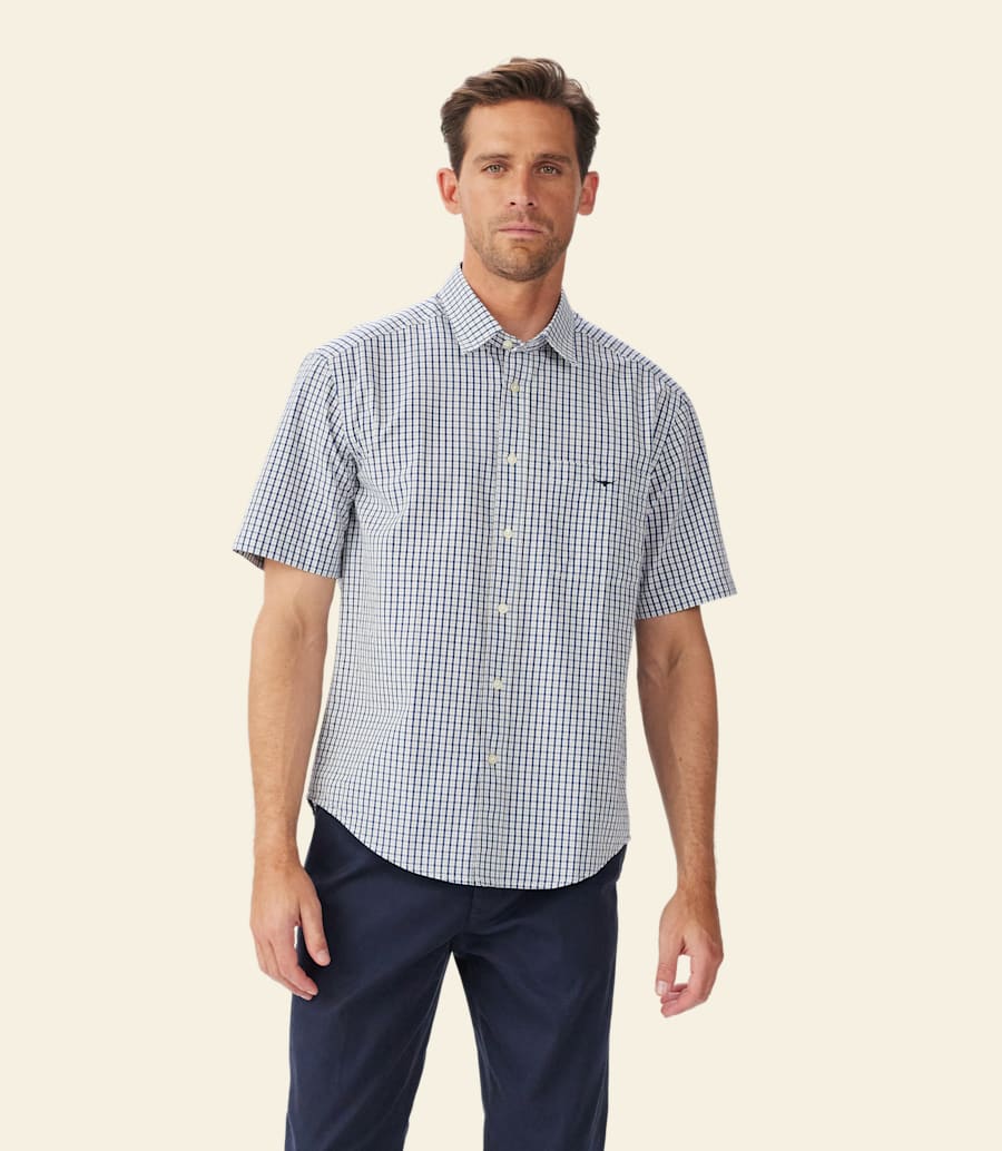 chemise augusta en popeline à manches courtes
